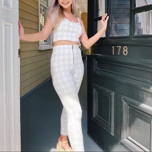 Urban Outfitters Gingham Two-Piece Sweater Set